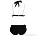 HGWXX7 Women 2PCS Bikini Sexy Padded Push-up Thong Bandage Swimsuits Bathing Set Black B07FD1F3MZ